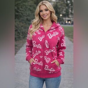 Barbie Fuchsia Logo Hoodie for Women